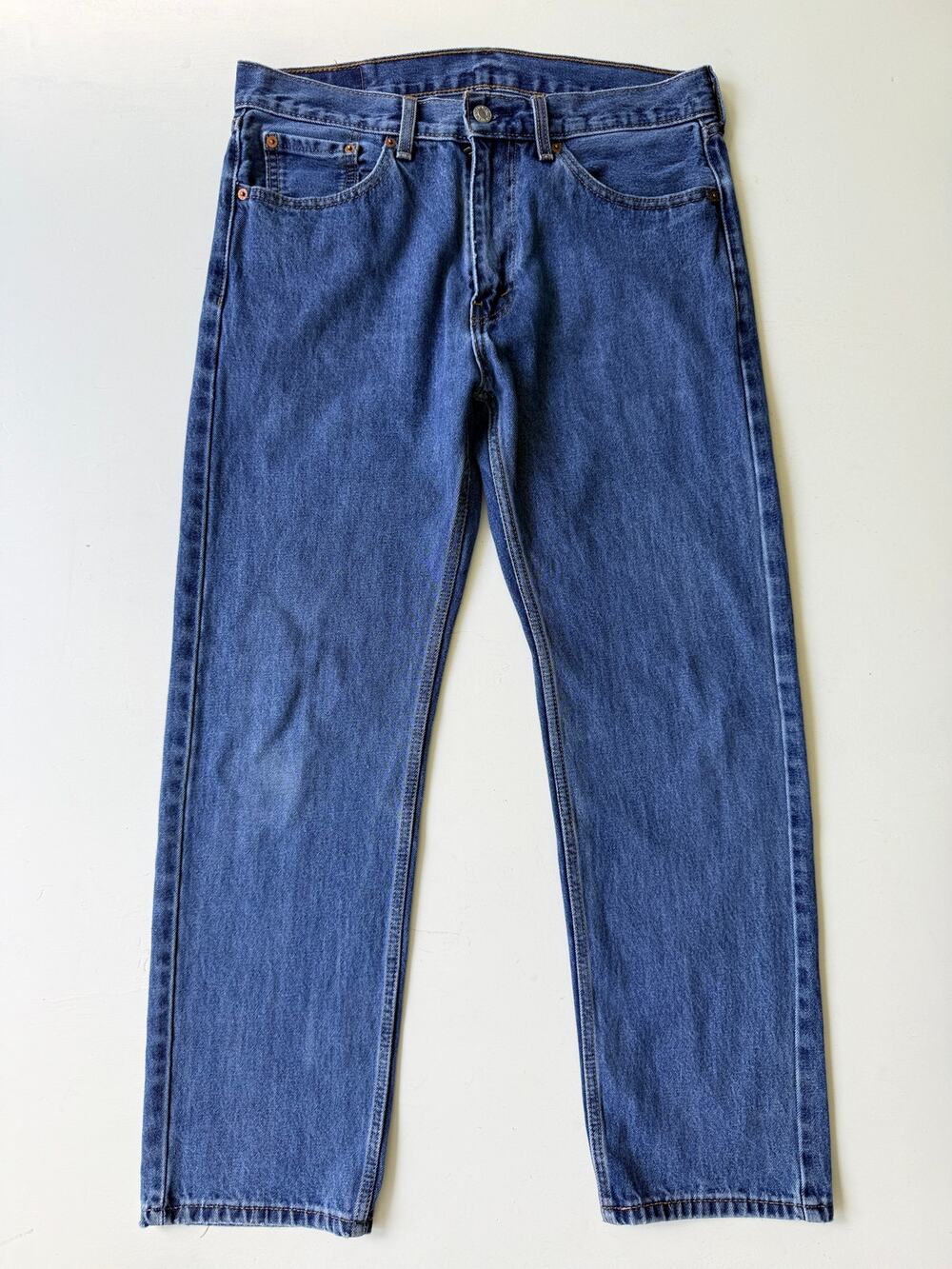 Levi's 505 Men's Regular Fit Straight Leg Jeans Blue Denim W33 L30 33x30